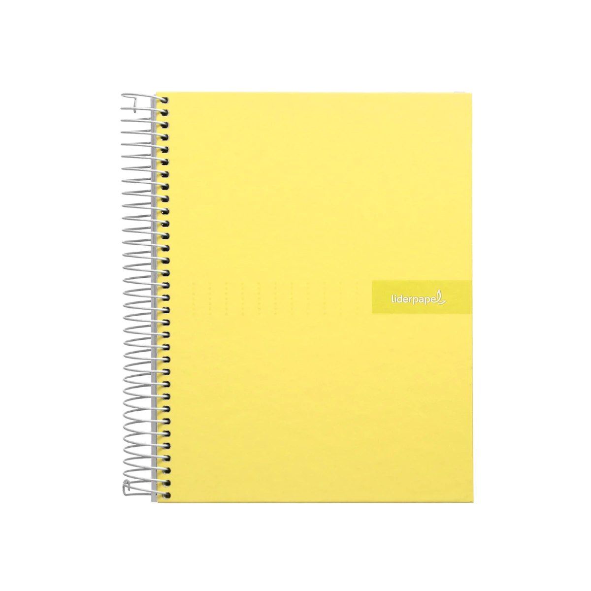 Galery – Caderno espiral liderpapel din a5 crafty capa forrada 120 f 90 gr quadricula 5mm 5 bandas de cores 6 furos cor amarelo0