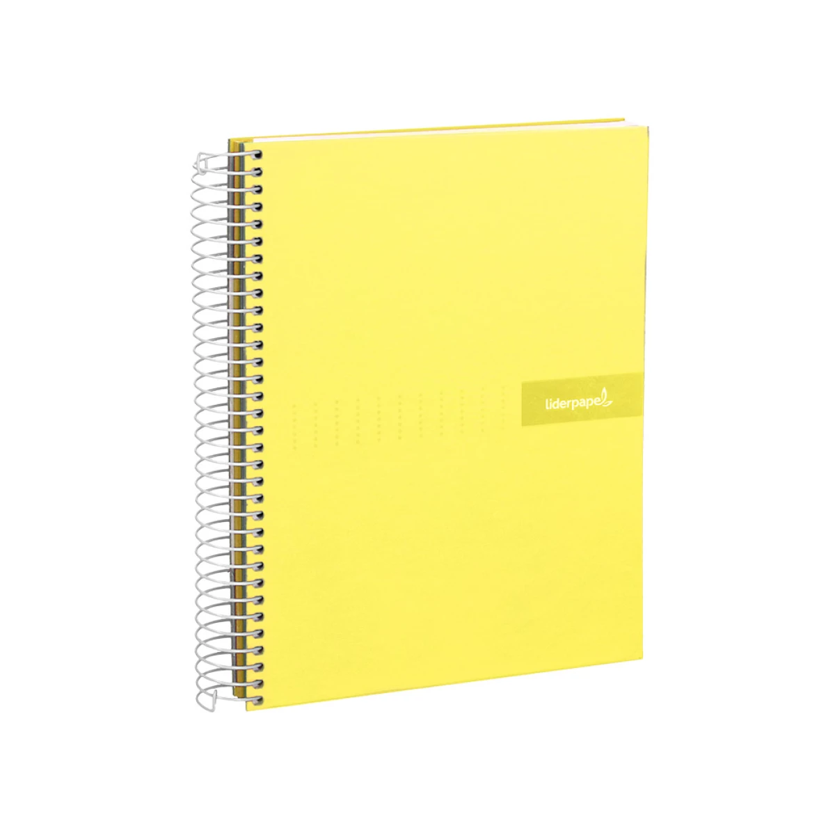 Galery – Caderno espiral liderpapel din a5 crafty capa forrada 120 f 90 gr quadricula 5mm 5 bandas de cores 6 furos cor amarelo0