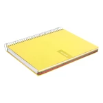 Galery – Caderno espiral liderpapel din a5 crafty capa forrada 120 f 90 gr quadricula 5mm 5 bandas de cores 6 furos cor amarelo0