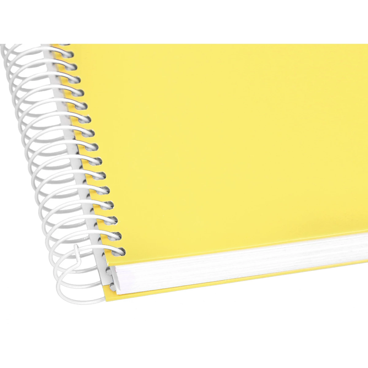 Galery – Caderno espiral liderpapel din a5 crafty capa forrada 120 f 90 gr quadricula 5mm 5 bandas de cores 6 furos cor amarelo0