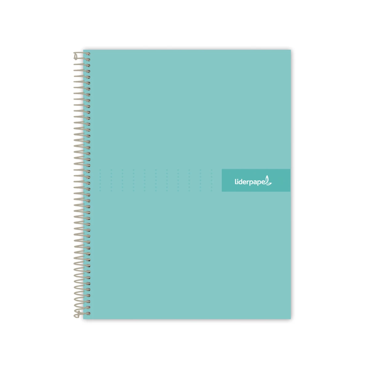 Galery – Caderno espiral liderpapel din a5 crafty capa forrada 120 f 90 gr quadricula 5mm 5 bandas de cores 6 furos cor turquesa0