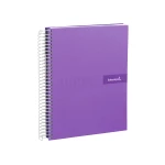 Galery – Caderno espiral liderpapel din a5 crafty capa forrada 120 f 90 gr quadricula 5mm 5 bandas de cores 6 furos cor violeta0