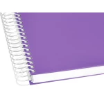 Galery – Caderno espiral liderpapel din a5 crafty capa forrada 120 f 90 gr quadricula 5mm 5 bandas de cores 6 furos cor violeta0