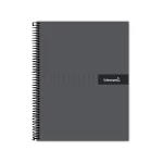 Galery – Caderno espiral liderpapel din a5 crafty capa forrada 120 f 90 gr quadricula 5mm 5 bandas de cores 6 furos cor preto0