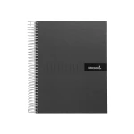 Galery – Caderno espiral liderpapel din a5 crafty capa forrada 120 f 90 gr quadricula 5mm 5 bandas de cores 6 furos cor preto0