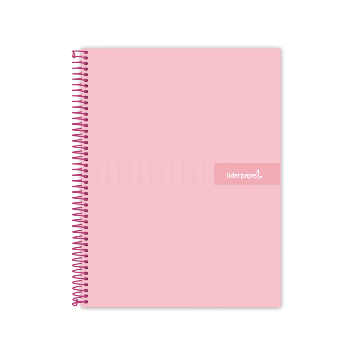 Galery – Caderno espiral liderpapel din a5 crafty capa forrada 120 f 90 gr quadricula 5mm 5 bandas de cores 6 furos cor rosa0