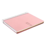 Galery – Caderno espiral liderpapel din a5 crafty capa forrada 120 f 90 gr quadricula 5mm 5 bandas de cores 6 furos cor rosa0