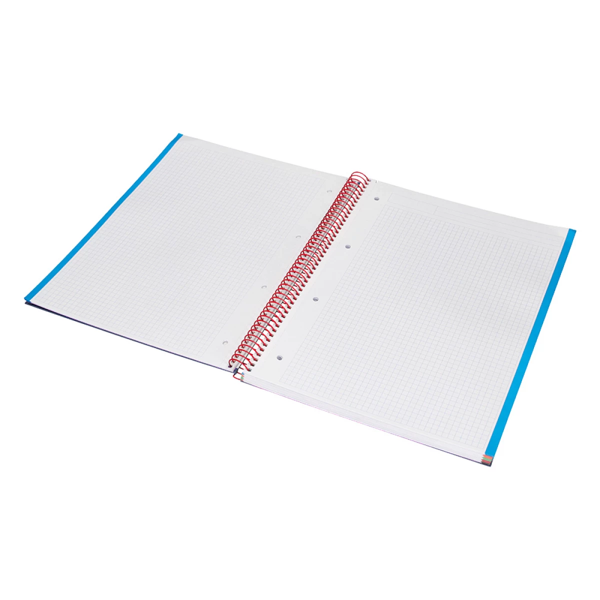 Galery – Caderno espiral liderpapel din a4 jolly capa forrada 140 f 75 gr quadricula 5mm 5 bandas de cores 4 furos cor azul0