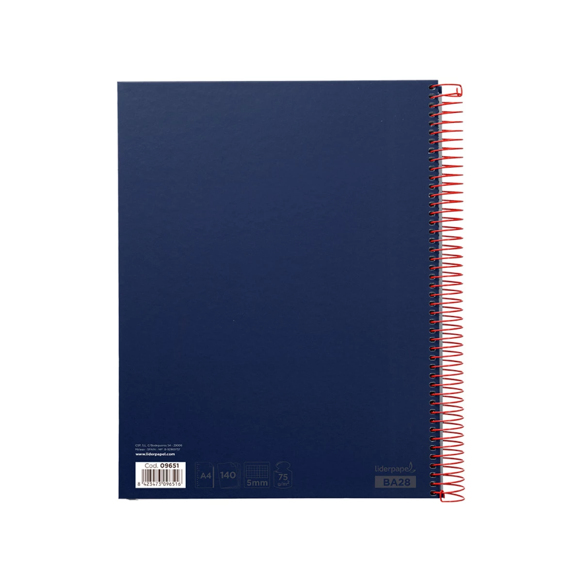 Galery – Caderno espiral liderpapel din a4 jolly capa forrada 140 f 75 gr quadricula 5mm 5 bandas de cores 4 furos cor azul0