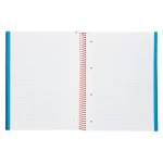 Galery – Caderno espiral liderpapel din a4 jolly capa forrada 140 f 75 gr quadricula 5mm 5 bandas de cores 4 furos cor azul0