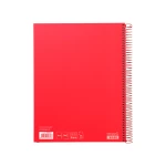 Galery – Caderno espiral liderpapel din a4 jolly capa forrada 140 f 75 gr quadricula 5mm 5 bandas de cores 4 furos cor vermelho0