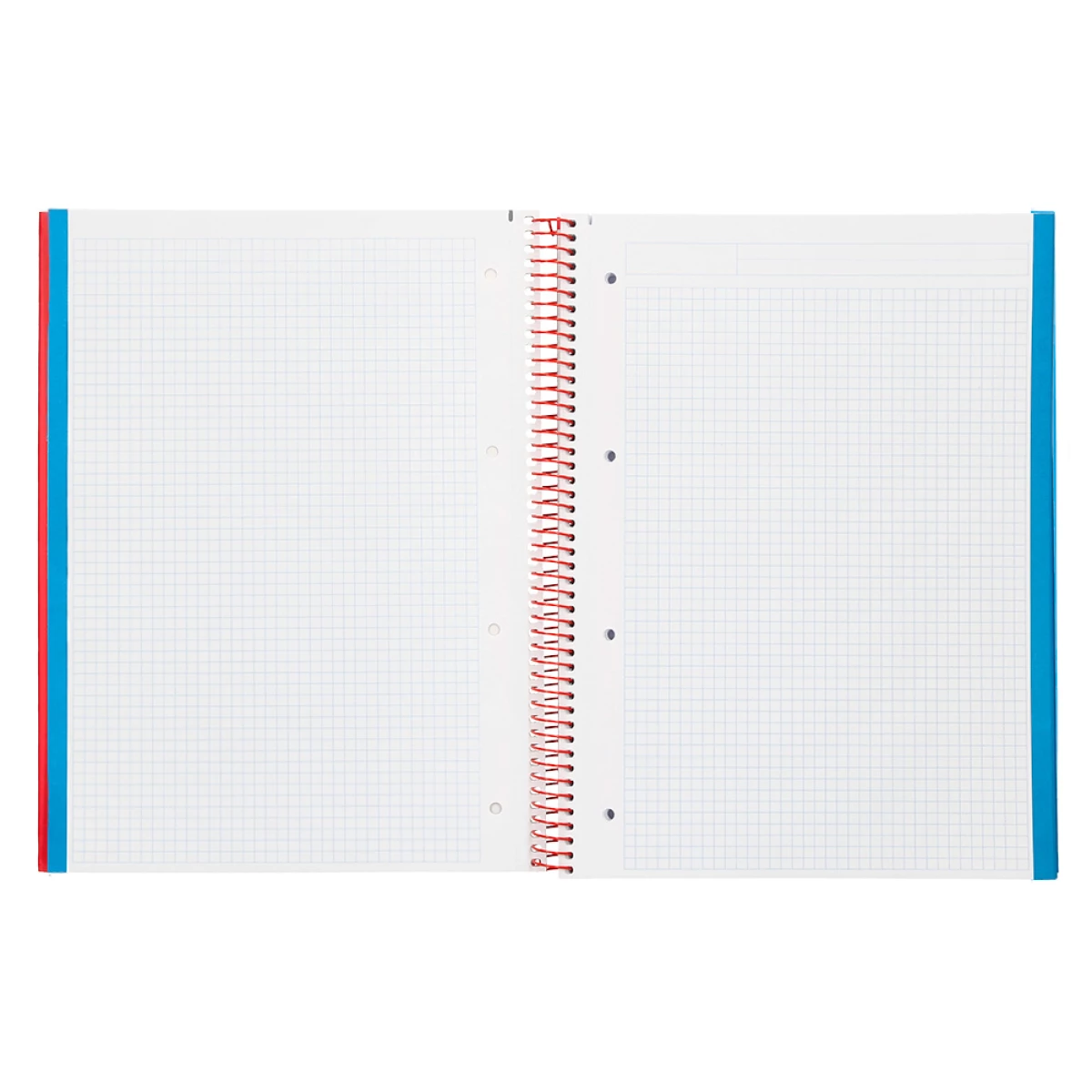 Galery – Caderno espiral liderpapel din a4 jolly capa forrada 140 f 75 gr quadricula 5mm 5 bandas de cores 4 furos cor vermelho0