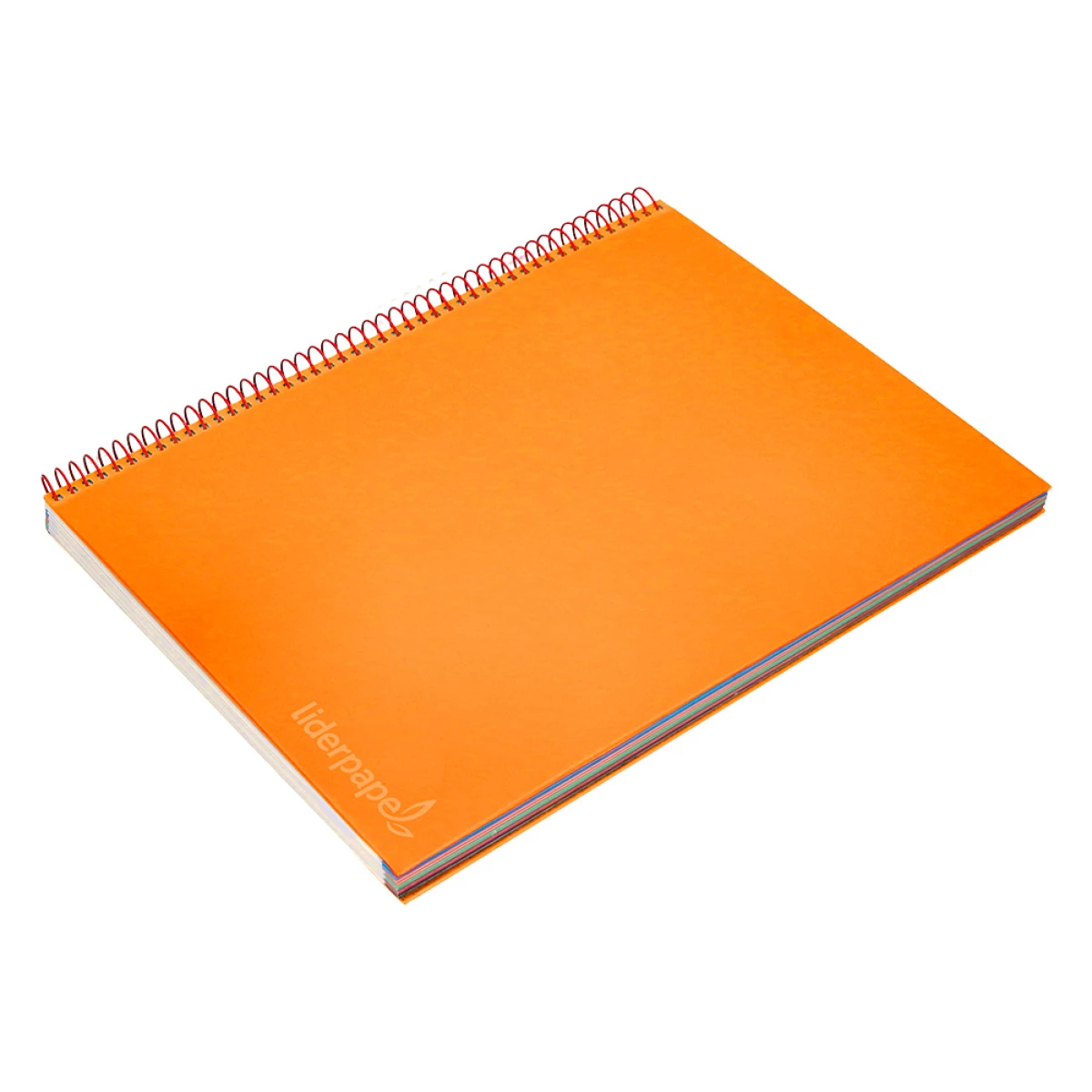 Galery – Caderno espiral liderpapel din a4 jolly capa forrada 140 f 75 gr quadricula 5mm 5 bandas de cores 4 furos cor laranja0