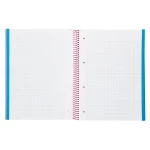 Galery – Caderno espiral liderpapel din a4 jolly capa forrada 140 f 75 gr quadricula 5mm 5 bandas de cores 4 furos cor rosa0