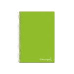 Galery – Caderno espiral liderpapel din a4 jolly capa forrada 140 f 75 gr quadricula 5mm 5 bandas de cores 4 furos cor verde0