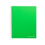 Galery – Caderno espiral liderpapel din a4 jolly capa forrada 140 f 75 gr quadricula 5mm 5 bandas de cores 4 furos cor verde0