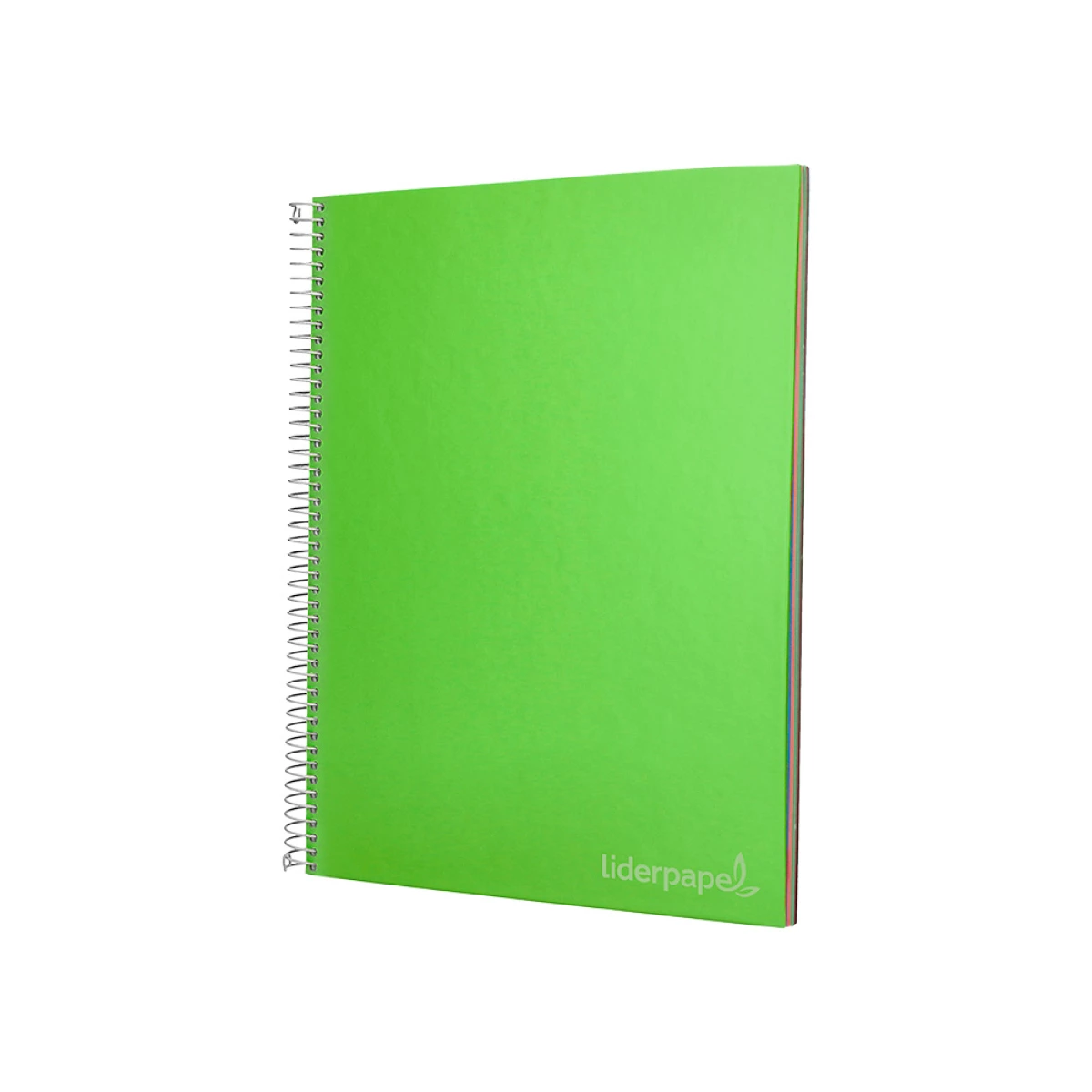 Galery – Caderno espiral liderpapel din a4 jolly capa forrada 140 f 75 gr quadricula 5mm 5 bandas de cores 4 furos cor verde0