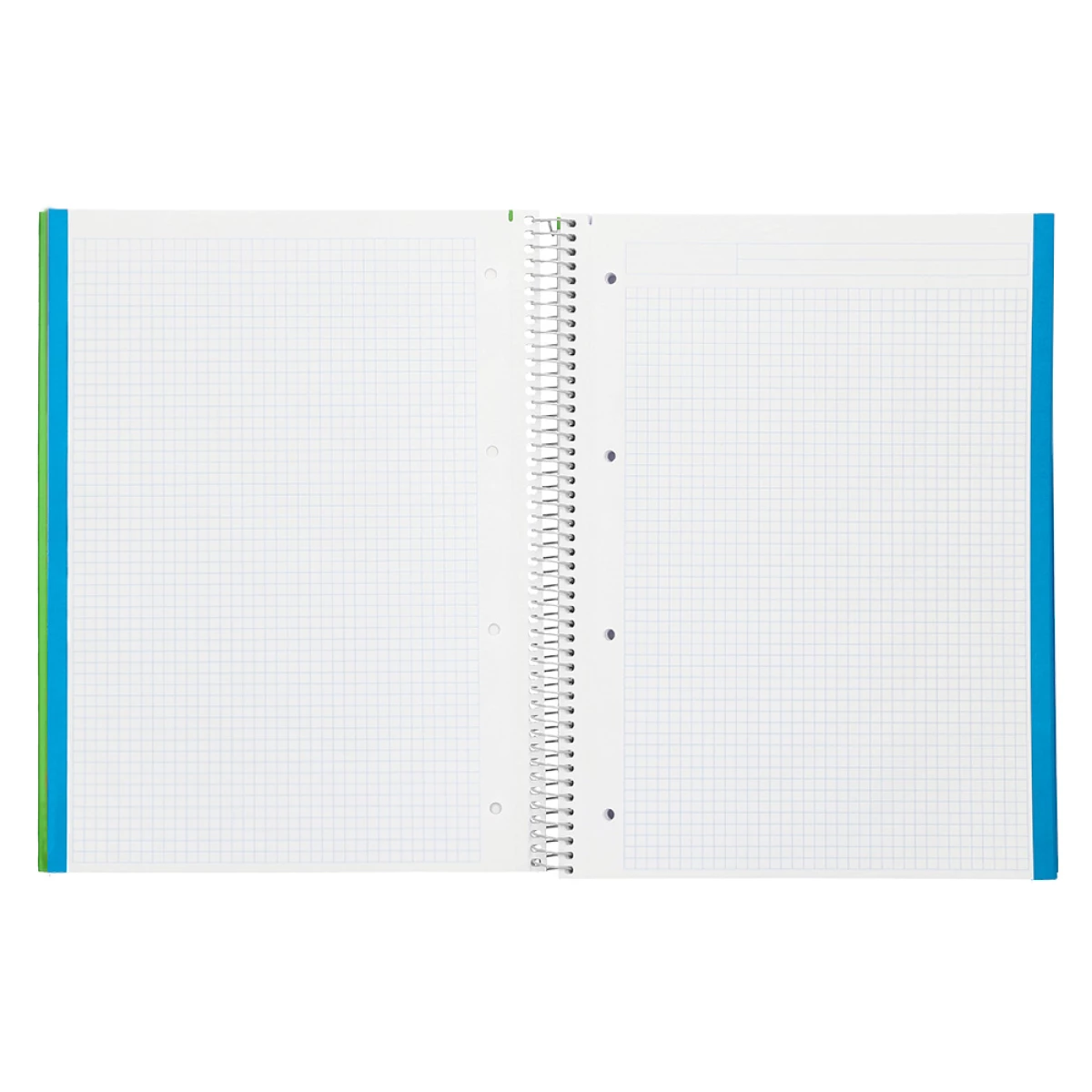 Galery – Caderno espiral liderpapel din a4 jolly capa forrada 140 f 75 gr quadricula 5mm 5 bandas de cores 4 furos cor verde0