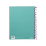 Galery – Caderno espiral liderpapel din a4 jolly capa forrada 140 f 75 gr quadricula 5mm 5 bandas de cores 4 furos cor turquesa0