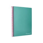 Galery – Caderno espiral liderpapel din a4 jolly capa forrada 140 f 75 gr quadricula 5mm 5 bandas de cores 4 furos cor turquesa0