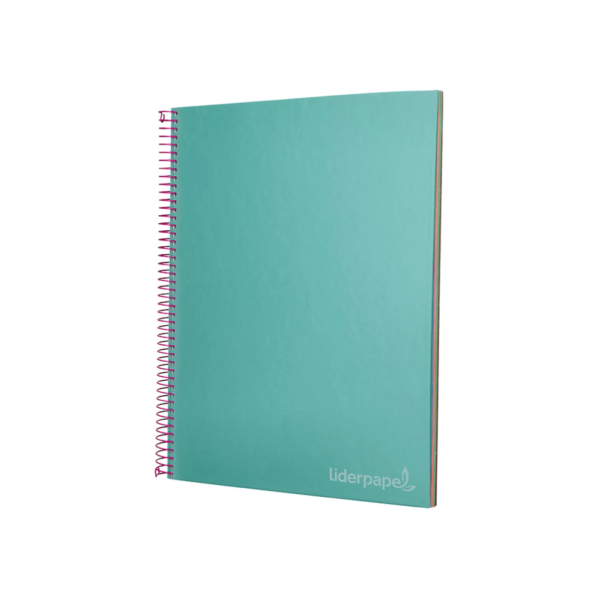 Galery – Caderno espiral liderpapel din a4 jolly capa forrada 140 f 75 gr quadricula 5mm 5 bandas de cores 4 furos cor turquesa0