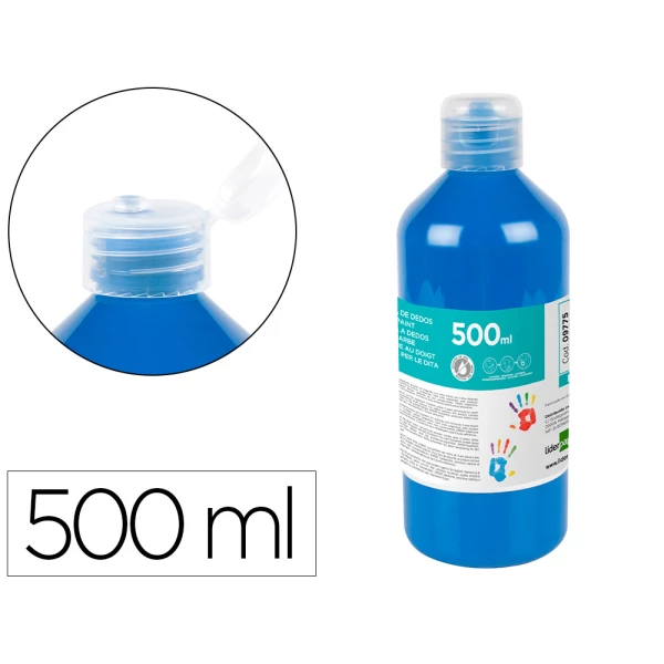 Thumbnail-Pintura a dedos liderpapel garrafa de 500 ml azul