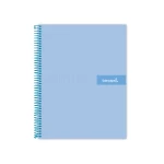 Galery – Caderno espiral liderpapel din a4 crafty capa forrada 120 f 90 gr quadricula 5 mm 5 bandas de cores 4 cores celeste0