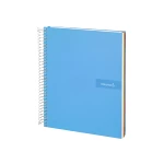 Galery – Caderno espiral liderpapel din a4 crafty capa forrada 120 f 90 gr quadricula 5 mm 5 bandas de cores 4 cores celeste0