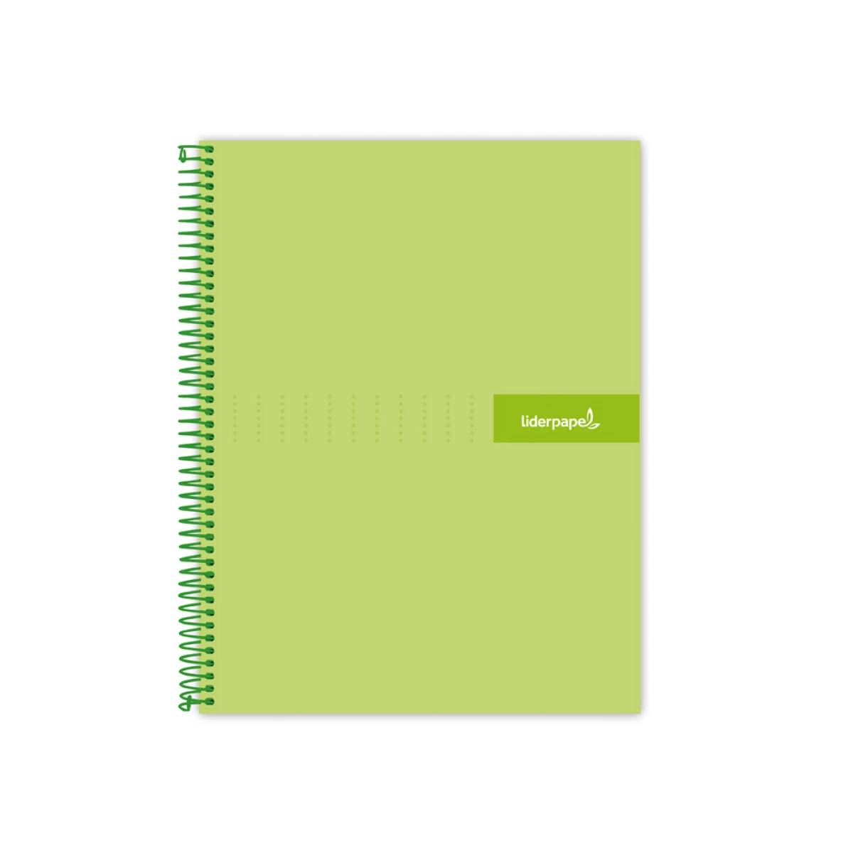 Galery – Caderno espiral liderpapel din a4 crafty capa forrada 120 f 90 gr quadricula 5 mm 5 bandas de cores 4 cores cor verde0