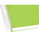 Galery – Caderno espiral liderpapel din a4 crafty capa forrada 120 f 90 gr quadricula 5 mm 5 bandas de cores 4 cores cor verde0