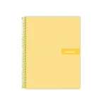 Galery – Caderno espiral liderpapel din a4 crafty capa forrada 120 f 90 gr quadricula 5mm 5 bandas de cores 4 furos cor amarelo0