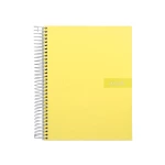 Galery – Caderno espiral liderpapel din a4 crafty capa forrada 120 f 90 gr quadricula 5mm 5 bandas de cores 4 furos cor amarelo0