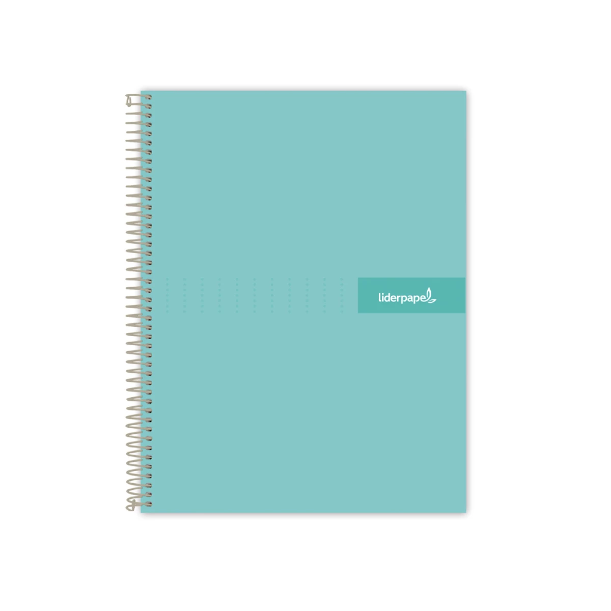 Galery – Caderno espiral liderpapel din a4 crafty capa forrada 120 f 90 gr quadricula 5mm 5 bandas de cores 4 furos cor turquesa0