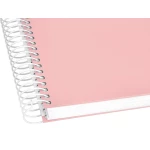 Galery – Caderno espiral liderpapel din a4 crafty capa forrada 120 f 90 gr quadricula 5 mm 5 bandas de cores 4 cores cor rosa0