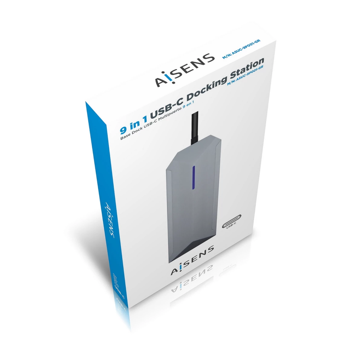 Galery – AISENS ASUC-9P001-GR base & duplicador de portas Com fios Thunderbolt 3 Cinzento0