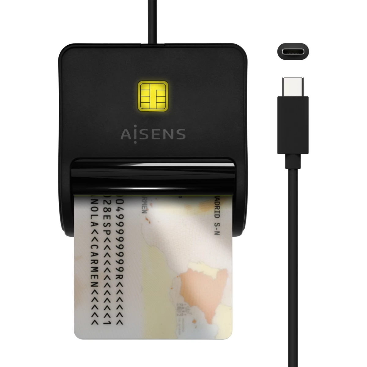 Galery – AISENS ASCR-SN03C-BK leitor de controlo de acesso Leitor de controlo de acesso USB Preto0