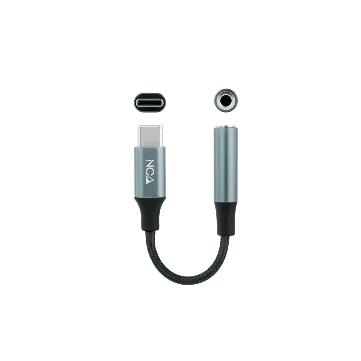 Galery – Nanocable 10.24.1204 cabo de áudio 0,11 m 3.5 mm USB C Preto, Cinzento0