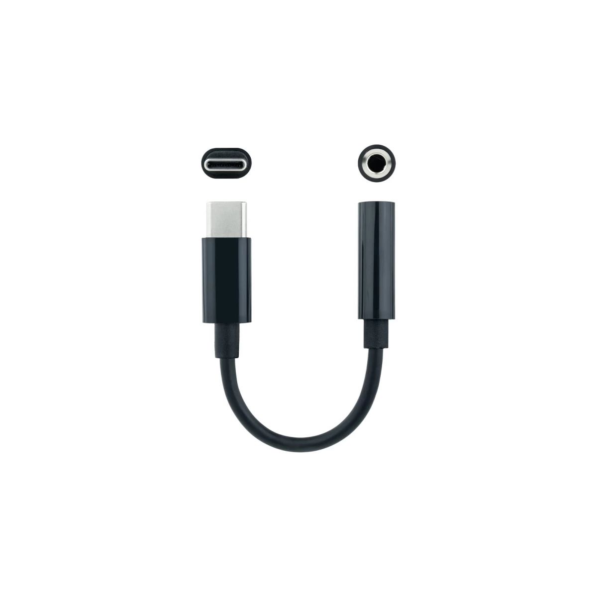 Galery – Nanocable 10.24.1205 cabo de áudio 0,11 m 3.5 mm USB Type-C Preto0