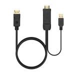 Galery – AISENS A122-0641 adaptador de cabo de vídeo 1,8 m HDMI Type A (Standard) DisplayPort + USB Type-A Preto0