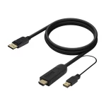 Galery – AISENS A122-0641 adaptador de cabo de vídeo 1,8 m HDMI Type A (Standard) DisplayPort + USB Type-A Preto0