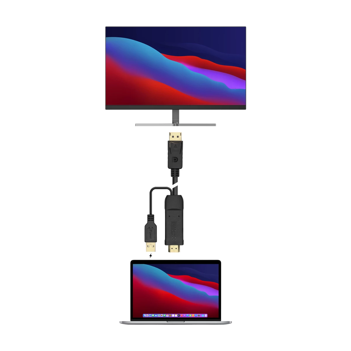 Galery – AISENS A122-0641 adaptador de cabo de vídeo 1,8 m HDMI Type A (Standard) DisplayPort + USB Type-A Preto0