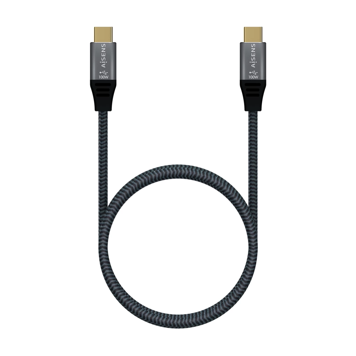 Galery – AISENS A107-0671 cabo USB 1 m USB4 Gen 2×2 USB C Cinzento0