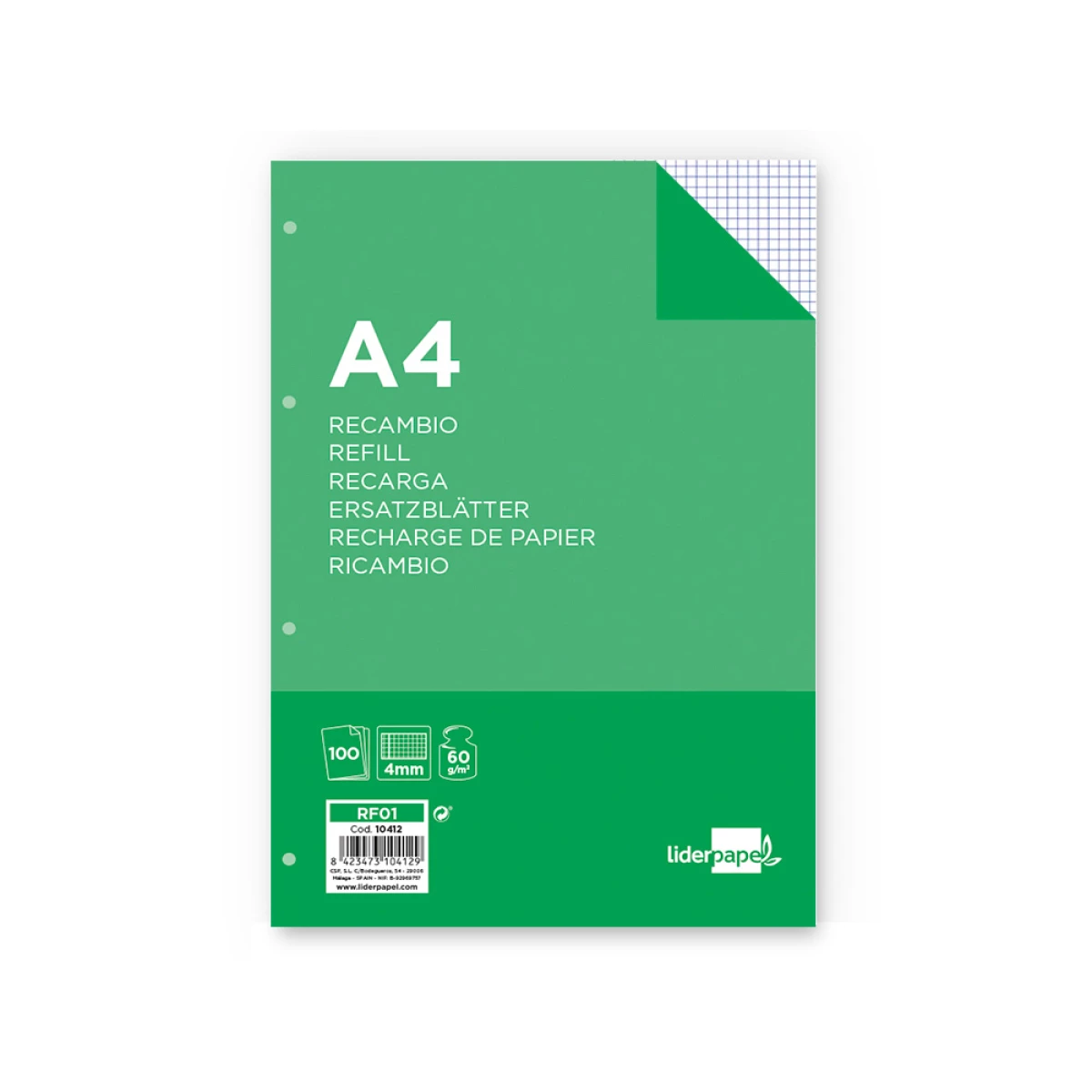 Galery – Recarga liderpapel folio 100 f 4tf-01 quadriculado 4 mm 4 furos com margem0