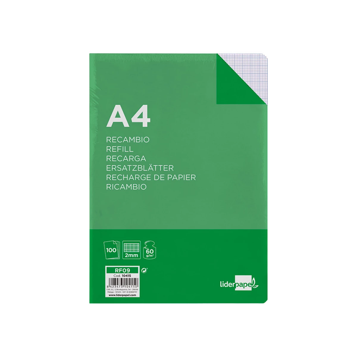 Galery – Recarga liderpapel folio 100 f 4tf-04 milimetrado 4 furos0