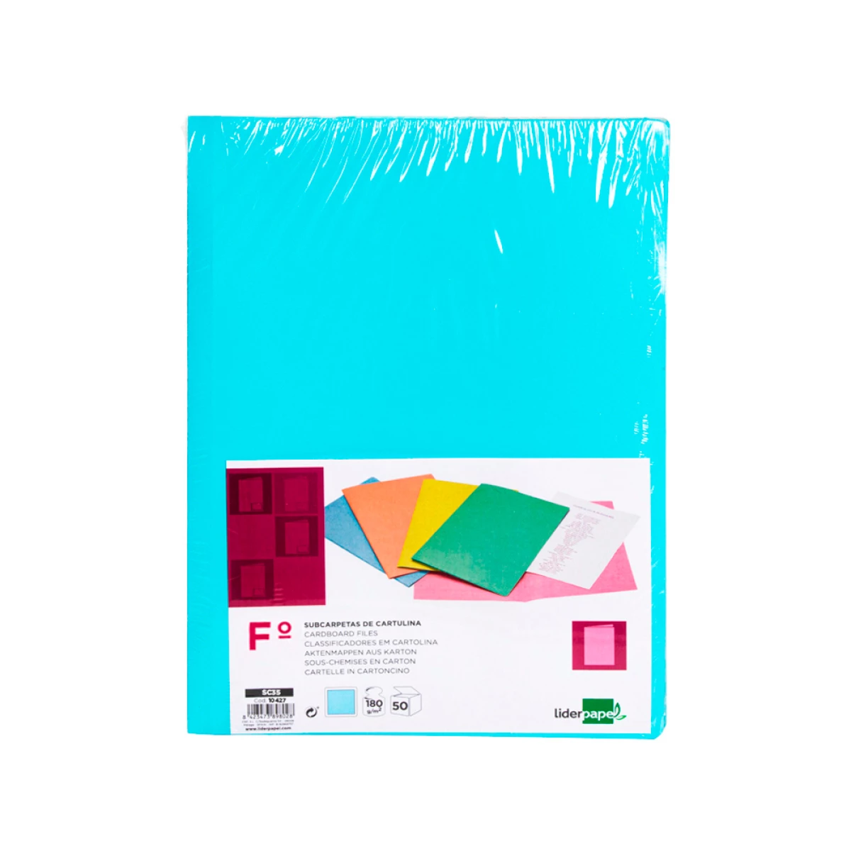 Galery – Classificadores liderpapel folio azul pastel 180g/m2 – 50 unidades0