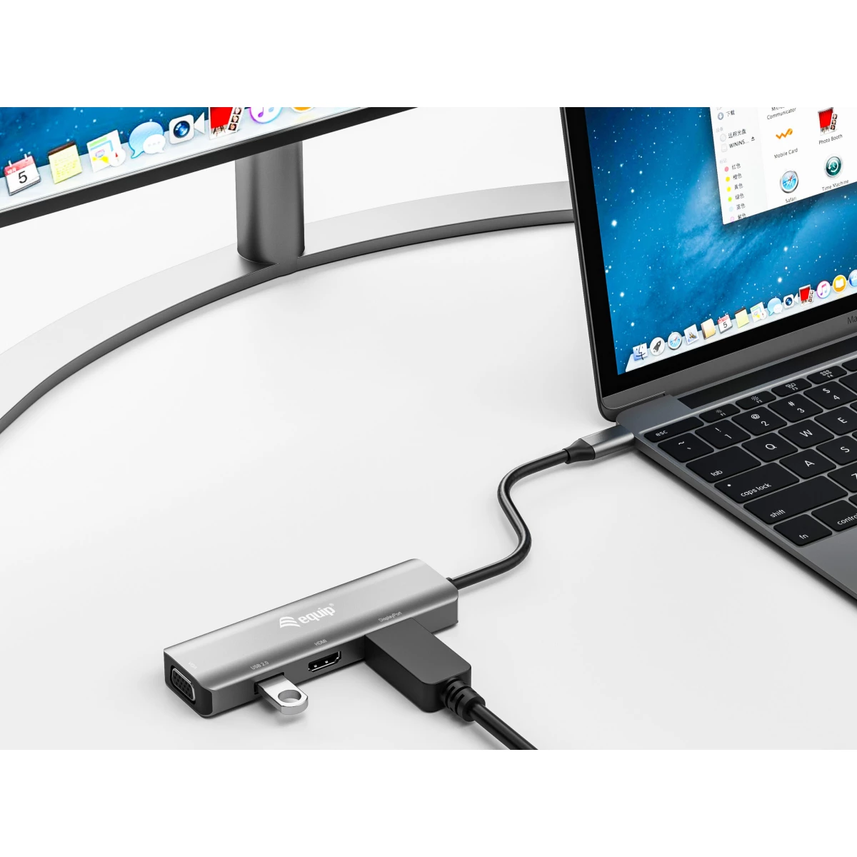 Galery – Equip 133485 adaptador gráfico USB 3840 x 2160 pixels Preto, Prateado0