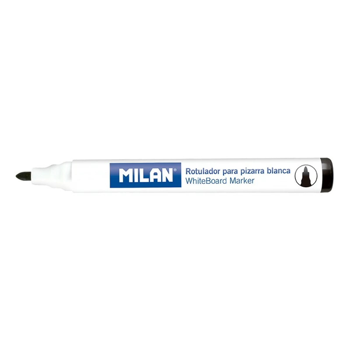 Thumbnail-Marcadores Milan para Quadro Branco com Ponta Redonda – Ponta 4,7 mm – Tinta à Base de Álcool – Apagar a Seco – Cor Preto