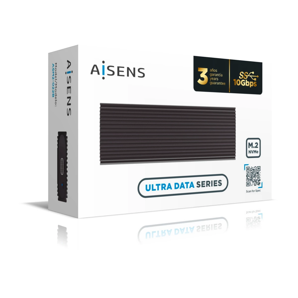 Galery – AISENS ASM2-022B Caixa para Discos Rígidos Compartimento SSD Preto M.20