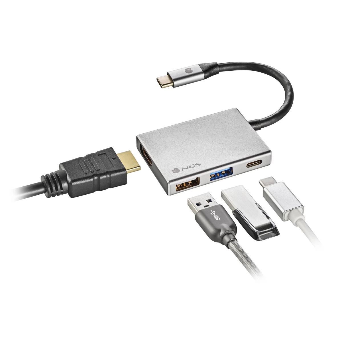 Galery – NGS WONDER DOCK 4 USB 2.0 Type-C Prateado0