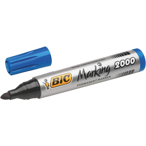 Thumbnail-Bic Marking 2000 Ecolutions Marcador permanente – Ponta 4,95 mm – Tinta base álcool – Ecológica – Secagem rápida – Cor azul